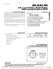 MAX4714 datasheet pdf MAXIM - Dallas Semiconductor