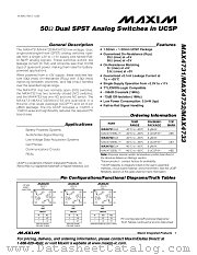 MAX4732 datasheet pdf MAXIM - Dallas Semiconductor