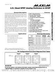 MAX4737 datasheet pdf MAXIM - Dallas Semiconductor