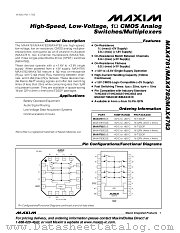MAX4781 datasheet pdf MAXIM - Dallas Semiconductor