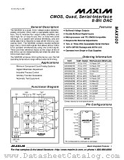 MAX500 datasheet pdf MAXIM - Dallas Semiconductor