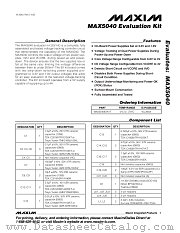 MAX5040EVKIT datasheet pdf MAXIM - Dallas Semiconductor