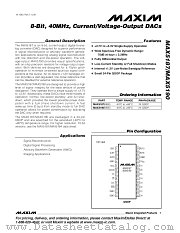 MAX5190 datasheet pdf MAXIM - Dallas Semiconductor