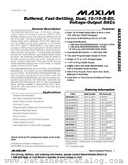 MAX5292 datasheet pdf MAXIM - Dallas Semiconductor