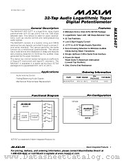 MAX5407 datasheet pdf MAXIM - Dallas Semiconductor