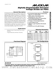 MAX5420 datasheet pdf MAXIM - Dallas Semiconductor