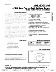 MAX5721 datasheet pdf MAXIM - Dallas Semiconductor
