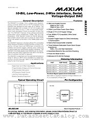 MAX5811 datasheet pdf MAXIM - Dallas Semiconductor