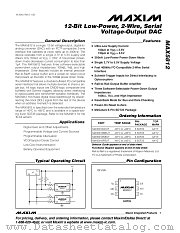 MAX5812 datasheet pdf MAXIM - Dallas Semiconductor