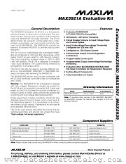 MAX5921AEVKIT datasheet pdf MAXIM - Dallas Semiconductor