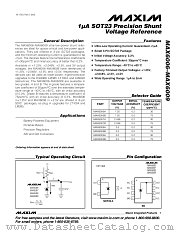 MAX6007A datasheet pdf MAXIM - Dallas Semiconductor