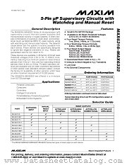 MAX6321 datasheet pdf MAXIM - Dallas Semiconductor