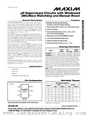 MAX6324 datasheet pdf MAXIM - Dallas Semiconductor