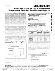 MAX6504 datasheet pdf MAXIM - Dallas Semiconductor
