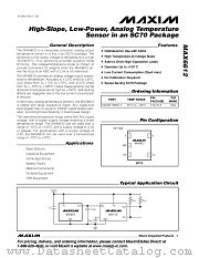 MAX6612 datasheet pdf MAXIM - Dallas Semiconductor