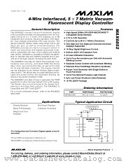 MAX6852 datasheet pdf MAXIM - Dallas Semiconductor