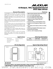 MAX6920 datasheet pdf MAXIM - Dallas Semiconductor