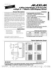 MAX6952 datasheet pdf MAXIM - Dallas Semiconductor