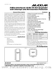 MAX7311 datasheet pdf MAXIM - Dallas Semiconductor