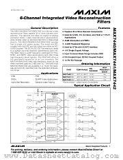 MAX7440 datasheet pdf MAXIM - Dallas Semiconductor