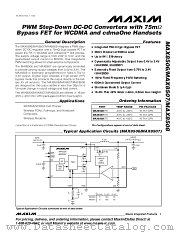 MAX8508 datasheet pdf MAXIM - Dallas Semiconductor