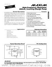 MAX889 datasheet pdf MAXIM - Dallas Semiconductor