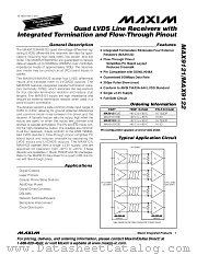 MAX9122 datasheet pdf MAXIM - Dallas Semiconductor