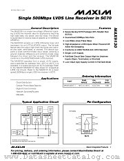 MAX9130 datasheet pdf MAXIM - Dallas Semiconductor