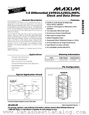 MAX9315 datasheet pdf MAXIM - Dallas Semiconductor