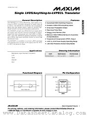 MAX9375 datasheet pdf MAXIM - Dallas Semiconductor