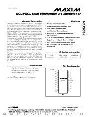 MAX9384 datasheet pdf MAXIM - Dallas Semiconductor