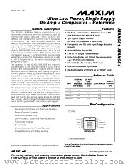 MAX954 datasheet pdf MAXIM - Dallas Semiconductor