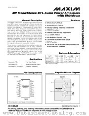 MAX9710 datasheet pdf MAXIM - Dallas Semiconductor