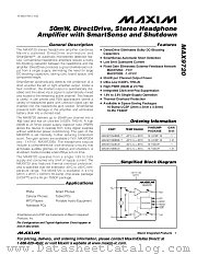 MAX9720 datasheet pdf MAXIM - Dallas Semiconductor