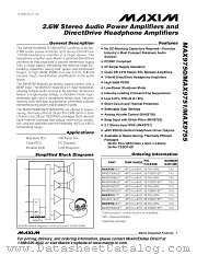 MAX9750 datasheet pdf MAXIM - Dallas Semiconductor
