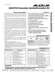 MAX9765EVKIT datasheet pdf MAXIM - Dallas Semiconductor