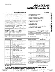 MAX9993EVKIT datasheet pdf MAXIM - Dallas Semiconductor