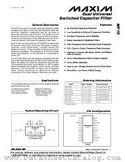 MF10 datasheet pdf MAXIM - Dallas Semiconductor