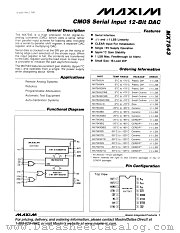 MX7543 datasheet pdf MAXIM - Dallas Semiconductor