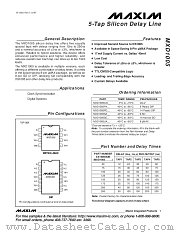 MXD1005 datasheet pdf MAXIM - Dallas Semiconductor