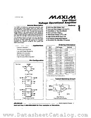 OP07 datasheet pdf MAXIM - Dallas Semiconductor