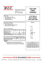 1EZ120D5 datasheet pdf Micro Commercial Components