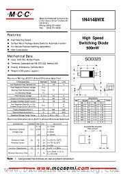1N4148WX datasheet pdf Micro Commercial Components