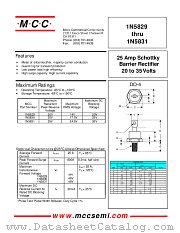 1N5831 datasheet pdf Micro Commercial Components