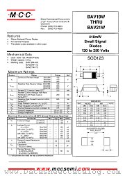 BAV19W datasheet pdf Micro Commercial Components