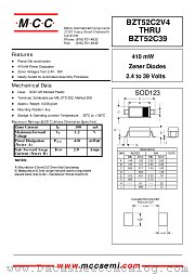 BZT52C3V3 datasheet pdf Micro Commercial Components