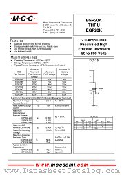 EGP20J datasheet pdf Micro Commercial Components