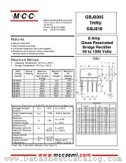 GBJ804 datasheet pdf Micro Commercial Components