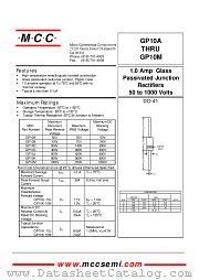 GP10A datasheet pdf Micro Commercial Components