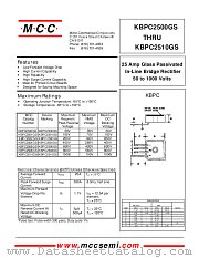 KBPC2508GS datasheet pdf Micro Commercial Components